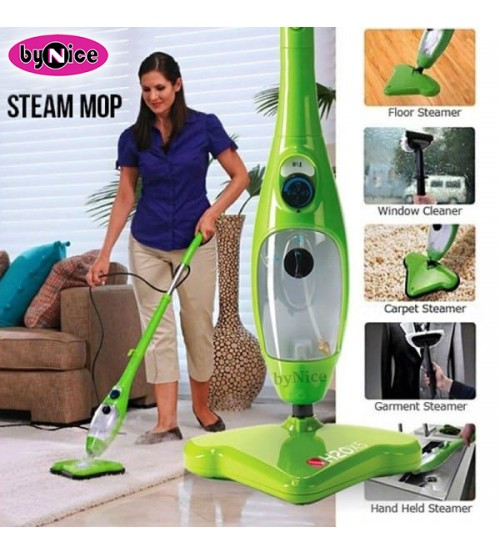 Mopa a vapor 5 en 1 Eco Line SteamCleaner B-fresh Verde. Elimina a fondo  todo tipo de suciedad en tu hogar, es un limpiador para pisos,  alfombras,, By Rebajas.cl
