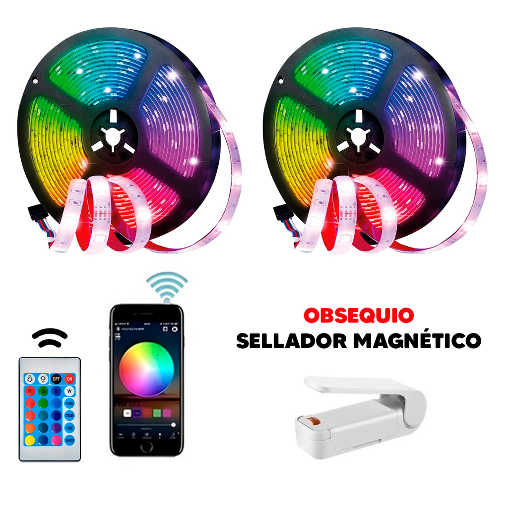 2 CINTAS LED RGB ® +OBSEQUIO SELLADOR MAGNÉTICO